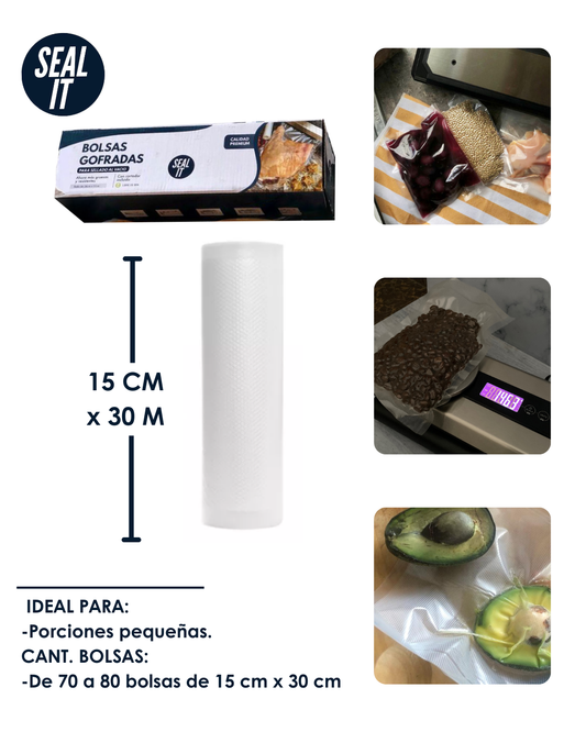 Bolsa con cuchilla rollo 30 metros